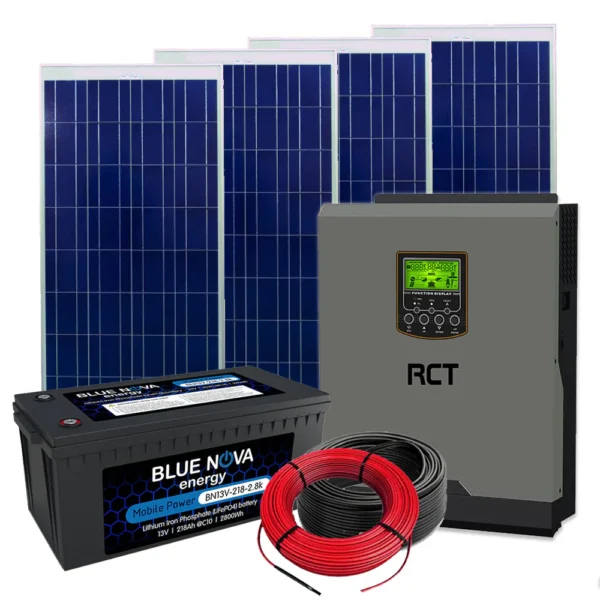 RCT 1kVA 2.8kWh Compact Lithium Solar Power Kit