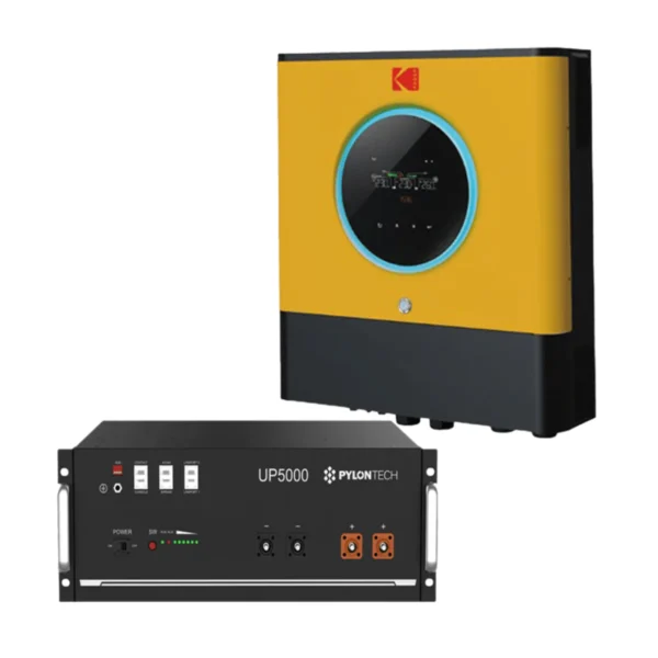 Kodak Max II 10kW 48V Inverter with Pylontech UP5000 100Ah 4.8kWh 48V Li-Ion Battery Combo