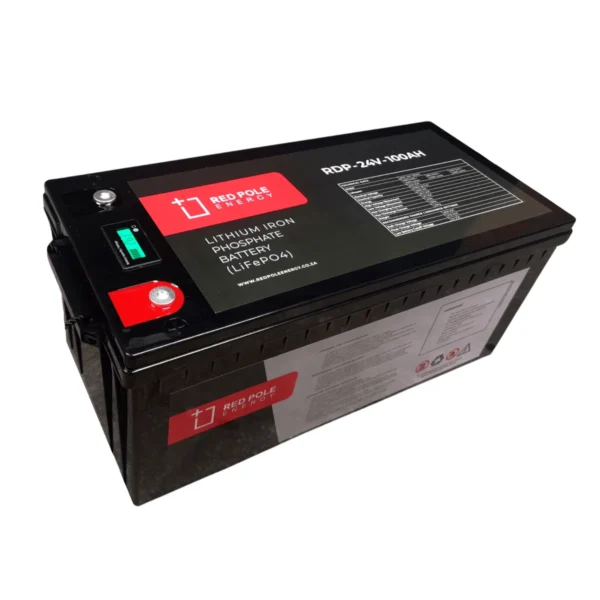 Red Pole Energy 24V 100Ah 2.56kWh LiFePO4 Battery