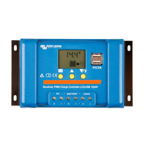 Victron Blue Solar 12V-24V-20A PWM Charge Controller with LCD & USB